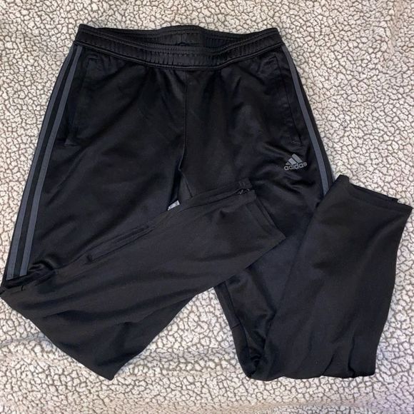 Adidas Black and Grey Track Pants Size Large - Picture 4 of 6